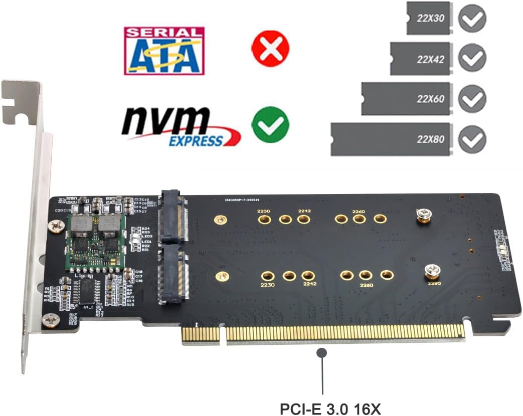 NFHK Combo M.2 NGFF B-Key & mSATA SSD to SATA 3.0 Adapter Converter Case Enclosure with Switch 4X NV