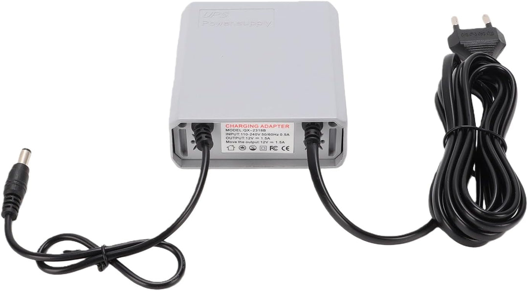 Walfront Mini-USV-Batterie-Backup, 12V 1,5A Netzteil mit 5400mAh, für WLAN-Router, Modem, Sicherheit