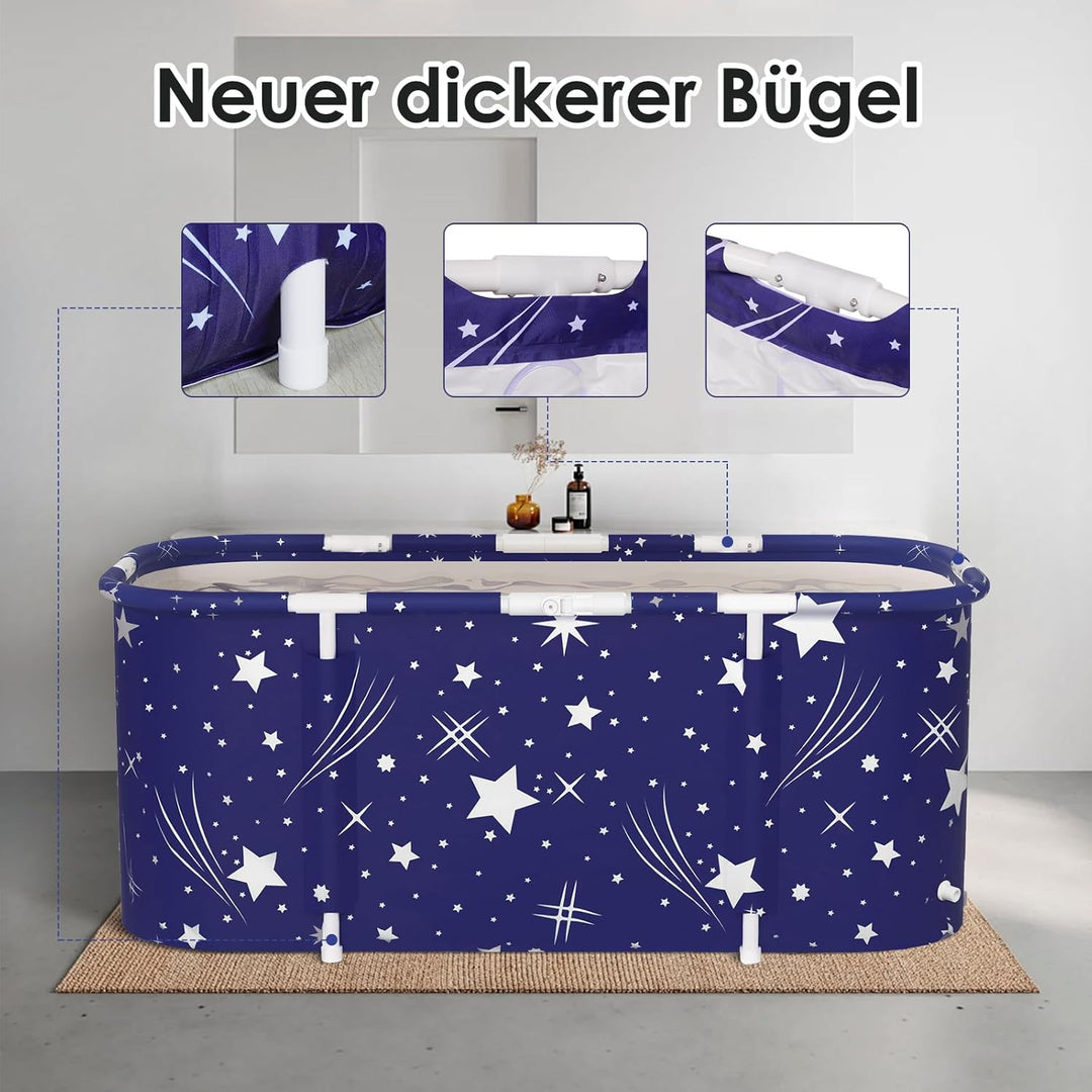 Badewanne Zusammenklappbare Badewanne Ideale Familienbadewanne Gartenpool für Kinder Leicht zu monti