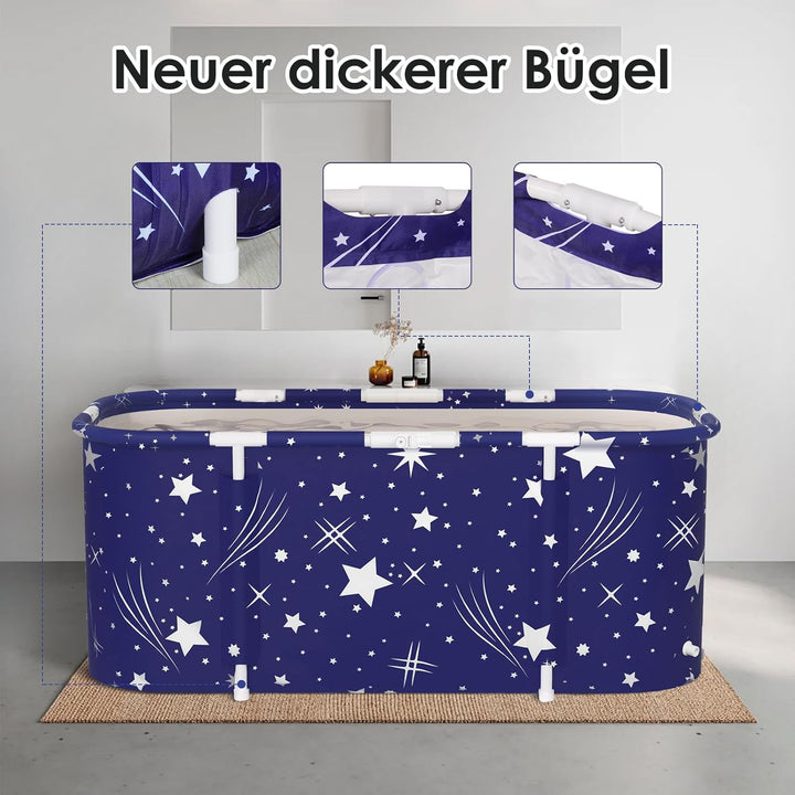 Badewanne Zusammenklappbare Badewanne Ideale Familienbadewanne Gartenpool für Kinder Leicht zu monti