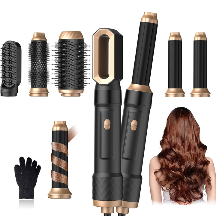 Hairstyler 6 in 1 Air Styler Set, 1000w Rundföhnbürste Haarstyler zum Trocknen und Stylen mit Air Cu