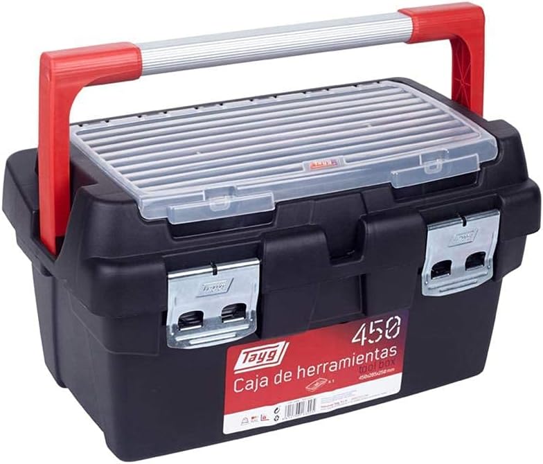 Tayg 4000871321 Werkzeugkasten aus Kunststoff Nr.35 Sortimentkoffer Nr. 35 mit 2 Einlagen und Box 58