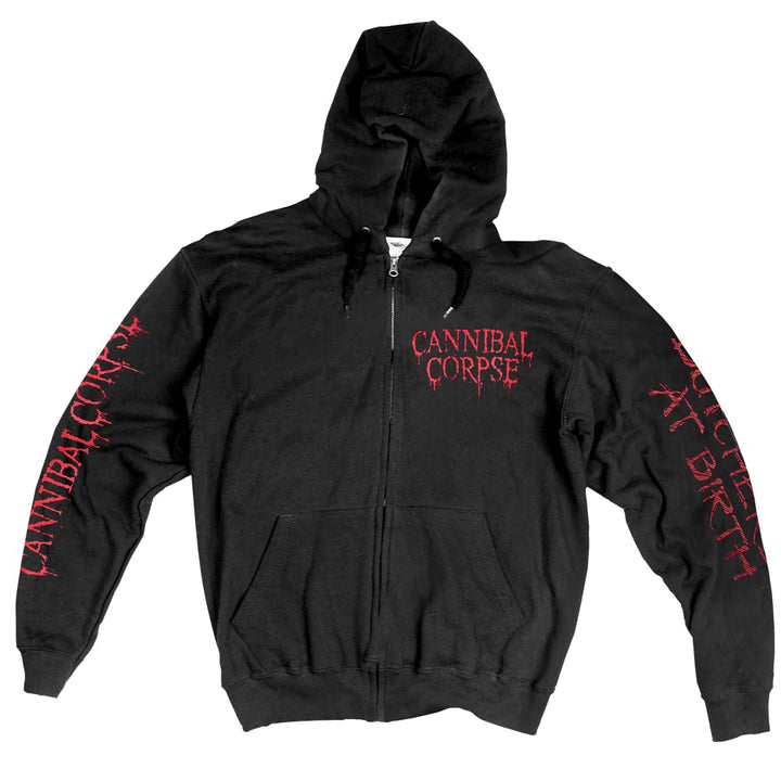 Cannibal Corpse Butchered at Birth 2019 Sweatshirt mit Kapuze für Herren M Schwarz, M Schwarz