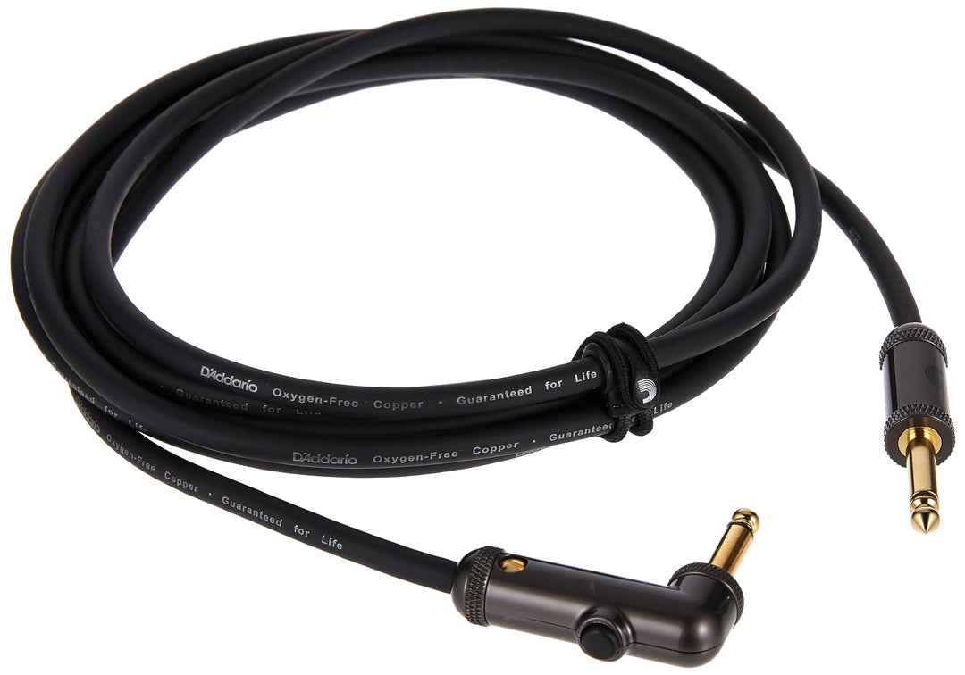Planet Waves PW-AGRA-10 Custom Series Cables 3m (10 Fuss) schwarz 10 Fuss Momentaler rechter Winkel,