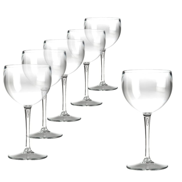 Ballonglas Weinglas aus Kunststoff Weinbecher Plastik Rotweinglas Transparent 40 cl. Set 6 Stück, Tr