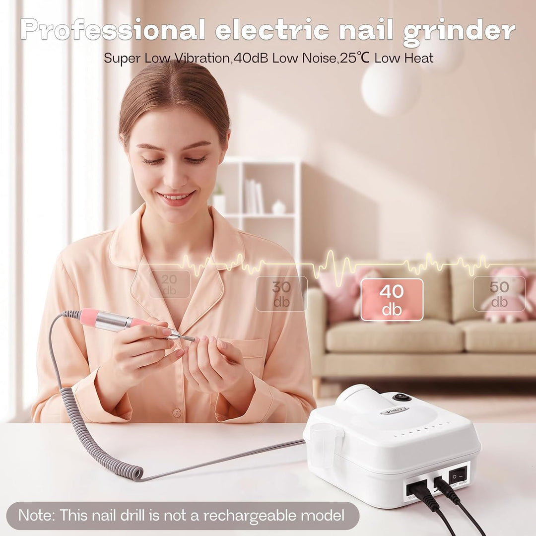Cadrim Nagelfräser, 45000 U/min Nagelfräser für Gelnägel, Elektrische Nagelfeile Maniküre Pediküre S