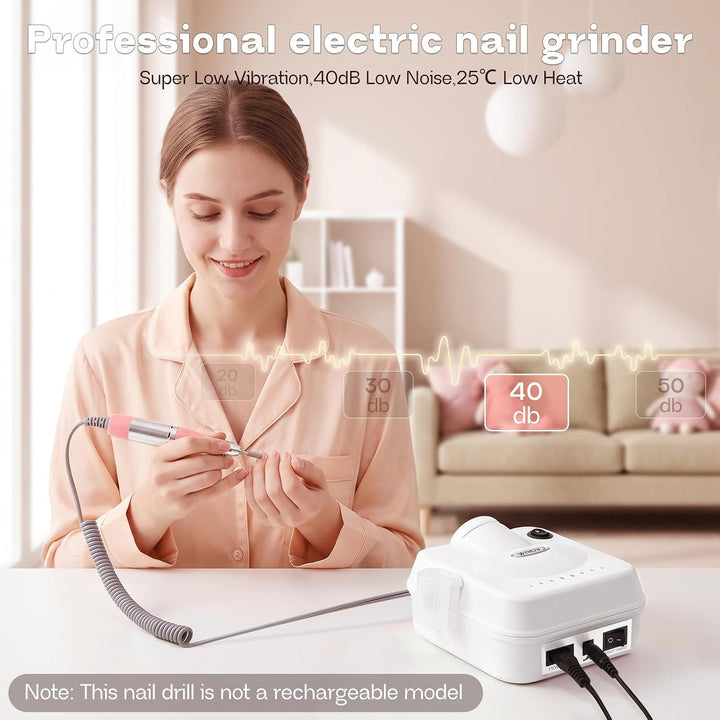 Cadrim Nagelfräser, 45000 U/min Nagelfräser für Gelnägel, Elektrische Nagelfeile Maniküre Pediküre S