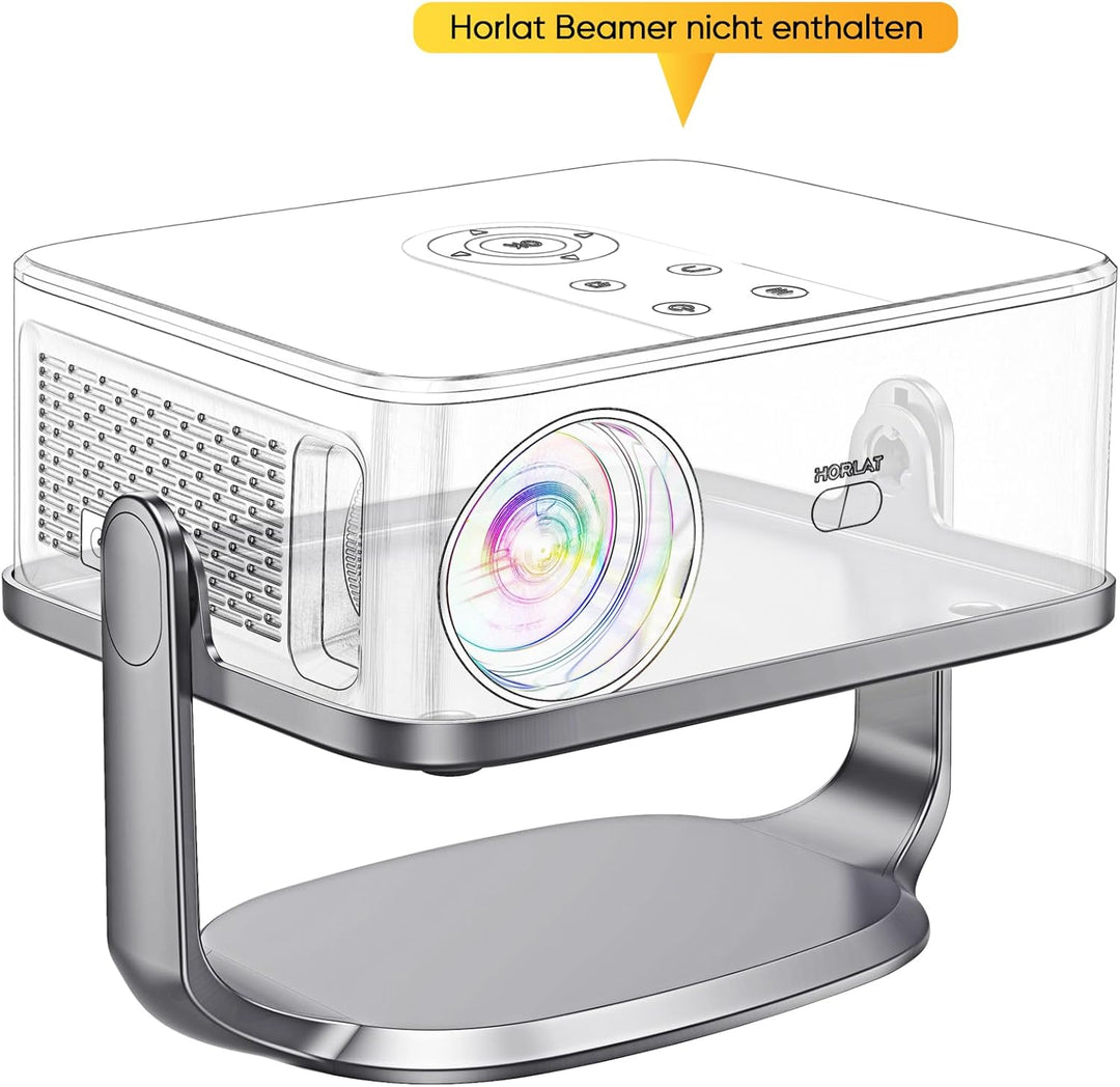 Beamer HORLAT Projektor Plattformständer Silber weiss r, Silber wei&#xDF; r