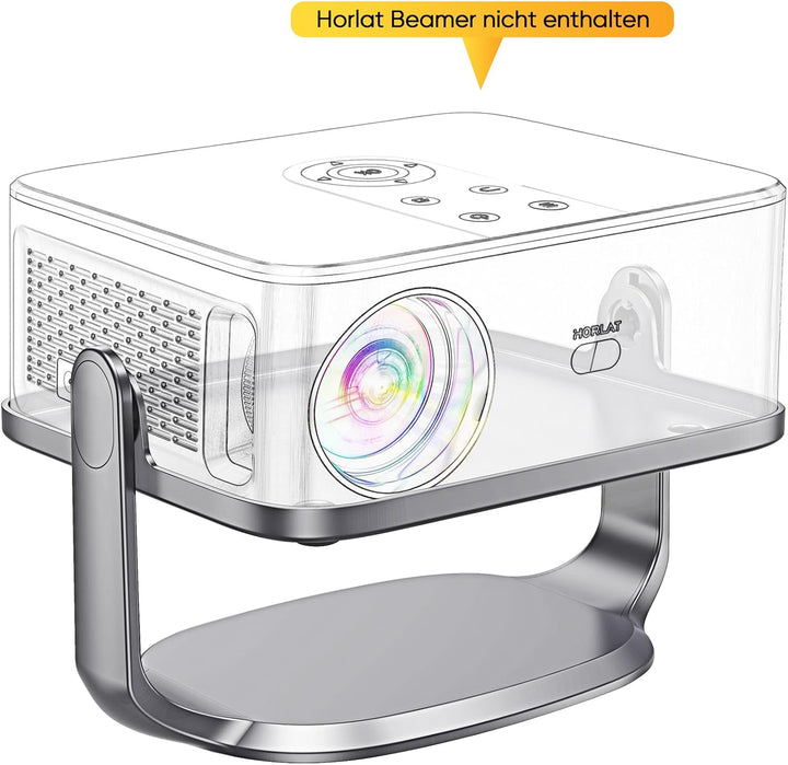 Beamer HORLAT Projektor Plattformständer Silber weiss r, Silber wei&#xDF; r