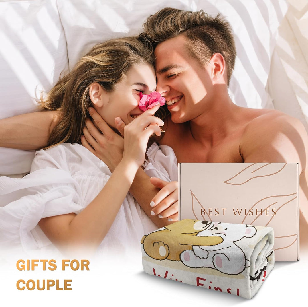 musaecoin Valentinstagsgeschenk für Ihn Sie, Geschenk für Sie ihn, Geschenk für Paar- Kuscheldecke,