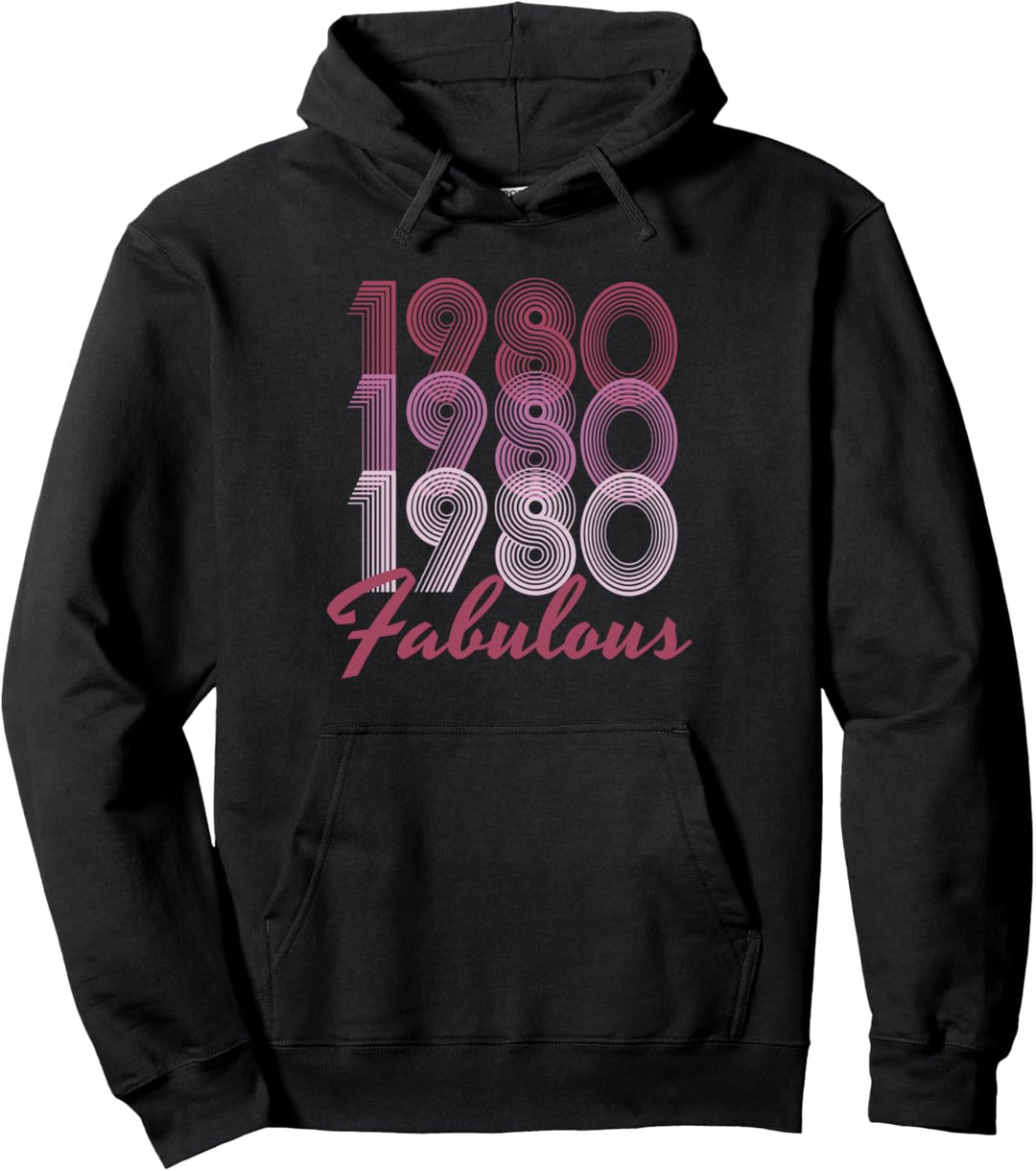 Vierzig und Fabelhaft Fabulous Vintage 1980 40. Geburtstag Pullover Hoodie