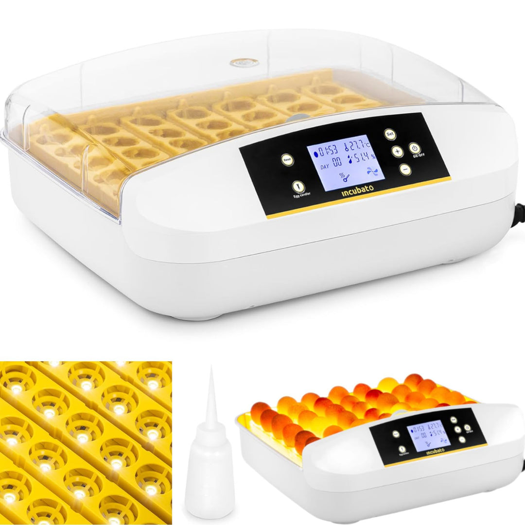 incubato IN-32DDI Brutapparat für 42 Eier Inkubator integrierte Schierlampe vollautomatisch LCD Anze