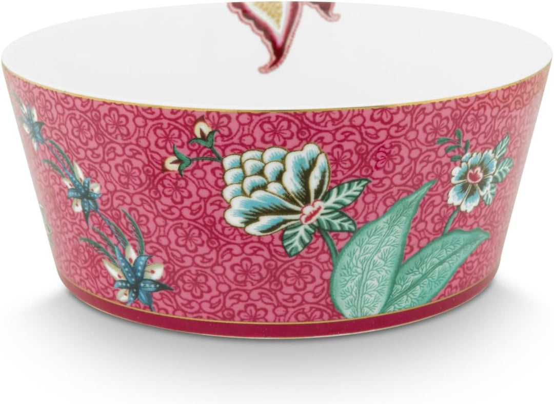 Pip Studio Flower Festival Oriental Geschenkset Schalen und Essstäbchen Dark pink 15cm