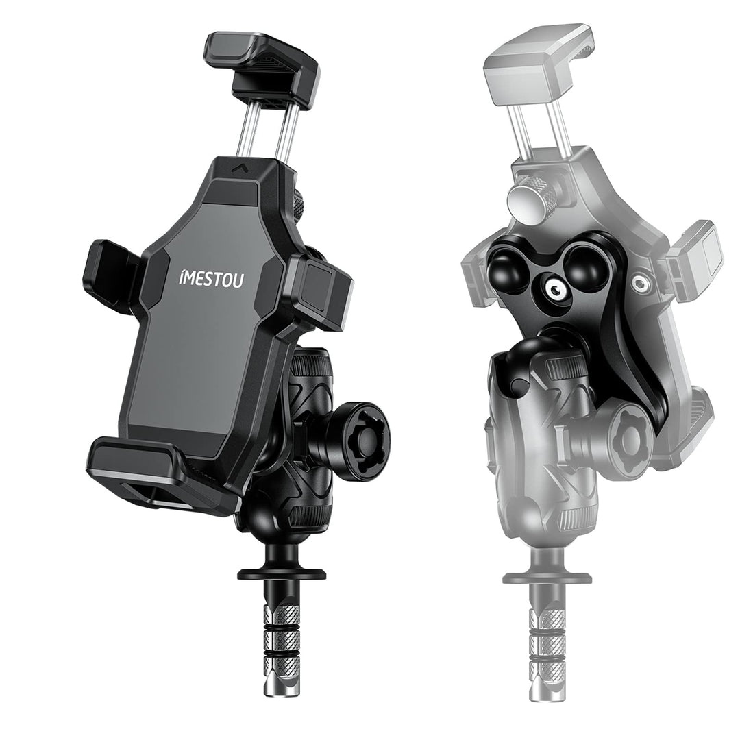 iMESTOU Motorrad Gabelschaft Handyhalterung, Anti-Vibration 1“ Kugel Handyhalterung mit Anti-Diebsta