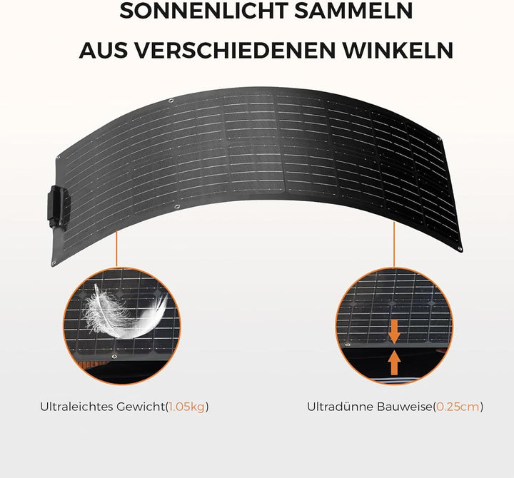 2 x 50W Flexibles Solarpanel Kit Set 12V Monokristallines 100Watt Solarmodul mit 10A 12V/24V Solarla