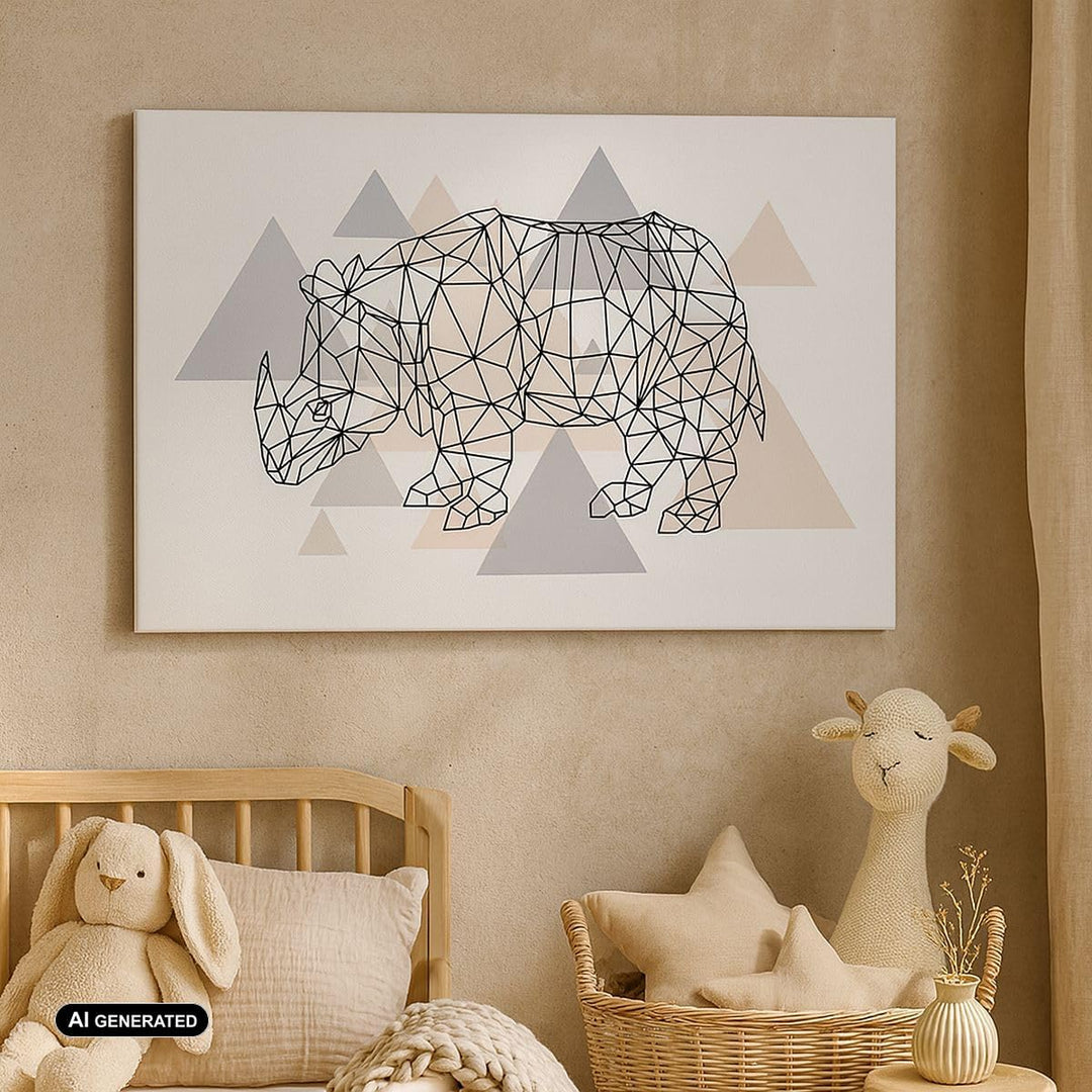Bilder auf Leinwand Tier Abstraktion Leinwandbild mit Rahmen 70x50cm Wandbilder Dekoration Wohnzimme