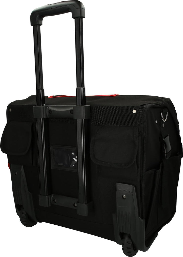 KS Tools 850.0335 ROLLBAG Universal-Werkzeugtasche XL mit Teleskop-Trolly, Rot/Schwarz