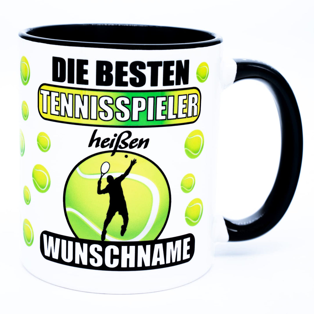 Die besten Tennisspieler heissen Name Tasse Becher personalisiert Tennis Zubehör Fanartikel Geschenk