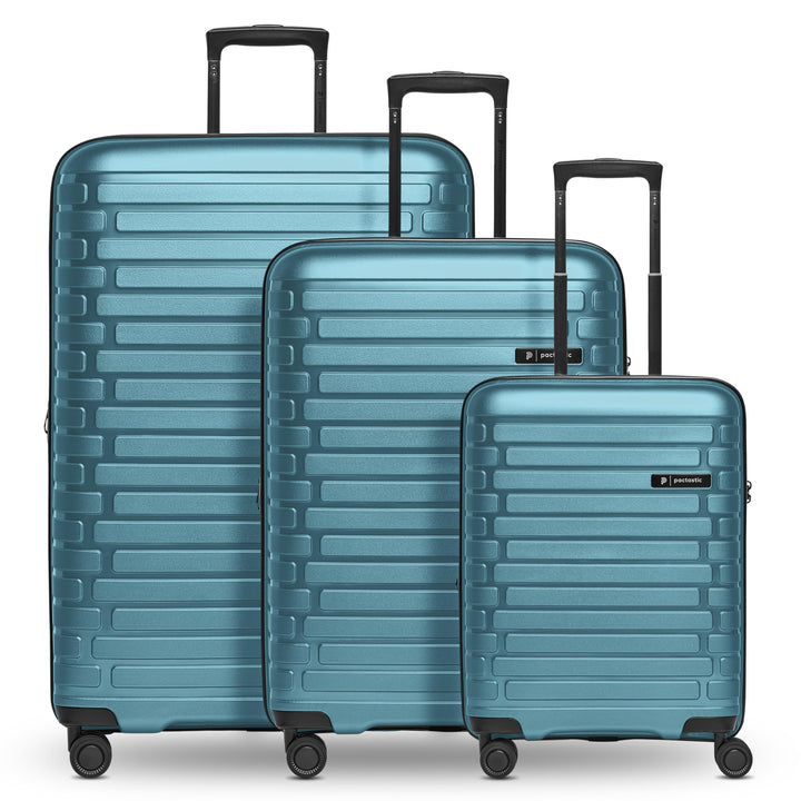 Pactastic Hartschalen Koffer-Set 3-teilig | hochwertiges Polypropylen Material | mit Dehnfalte erwei