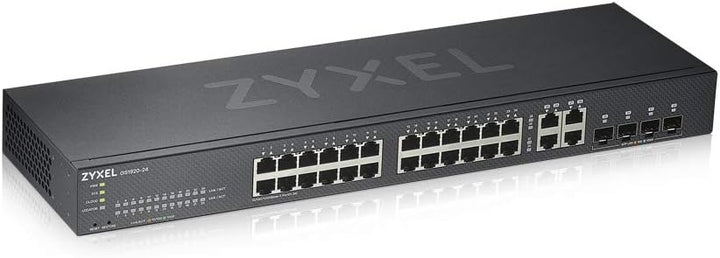 Zyxel Nebula Gigabit Ethernet Smart-Managed Switch mit 24 Ports –ohne Lüfter mit vier Gigabit-Combo-
