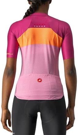 Castelli Damen Aero Pro W Jersey Sweatshirt L Pink/Korallenblitz-magenta, L Pink/Korallenblitz-magen