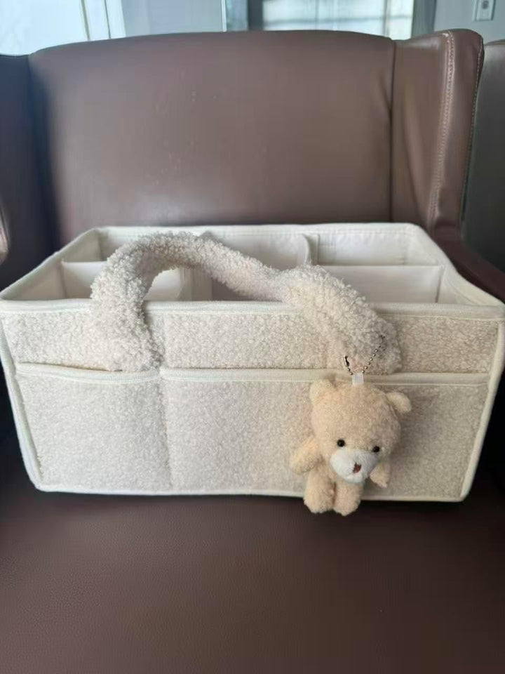 Baby-Windel-Caddy Organizer für Wickeltisch, Baby-Aufbewahrungskorb für Windeln und Feuchttücher, Ge