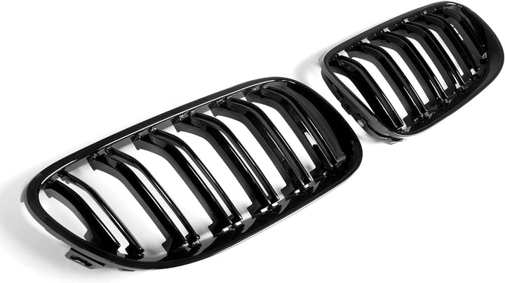 YIUBCZOQI E92 E93 Schwarze Nieren für BMW 3er E92 E93 LCI Coupe Grill Schwarz Doppelsteg Nieren 3er