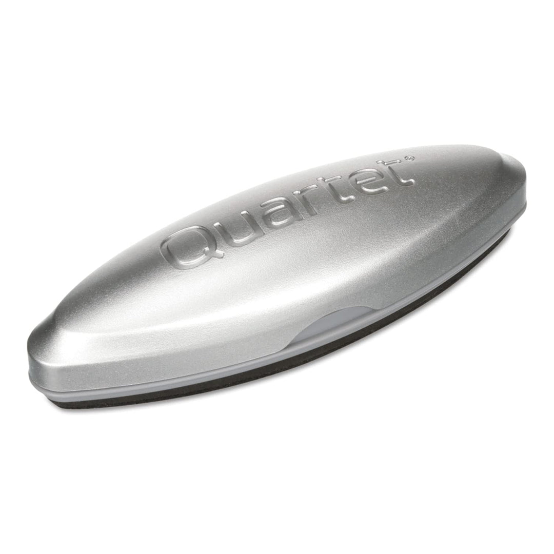 Quartet SFEB3 Weisswandtafelradierer aus Glas, magnetisch, 3-in-1, 16,5 x 3,5 cm, silberfarben Pack