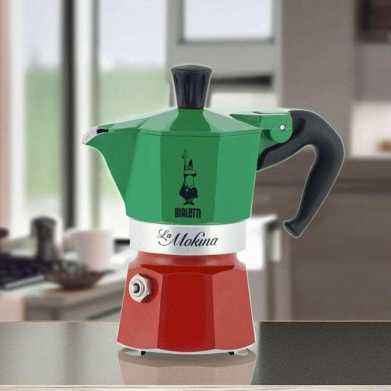 Bialetti Espressokocher-5650 Grün,Rot,Weiss One Size Single