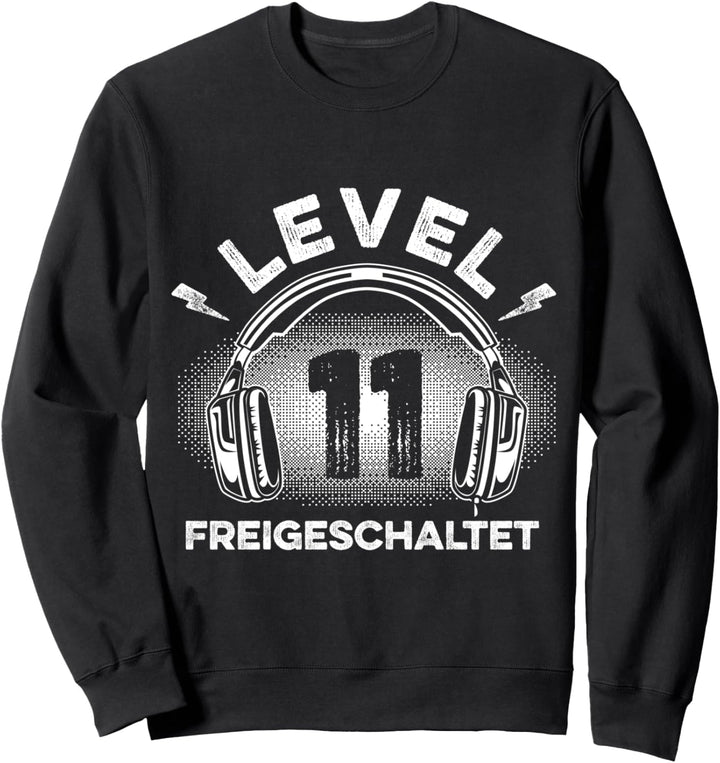 Level 11 Freigeschaltet 11 Jahre Gamer Geburtstag Geschenk Sweatshirt