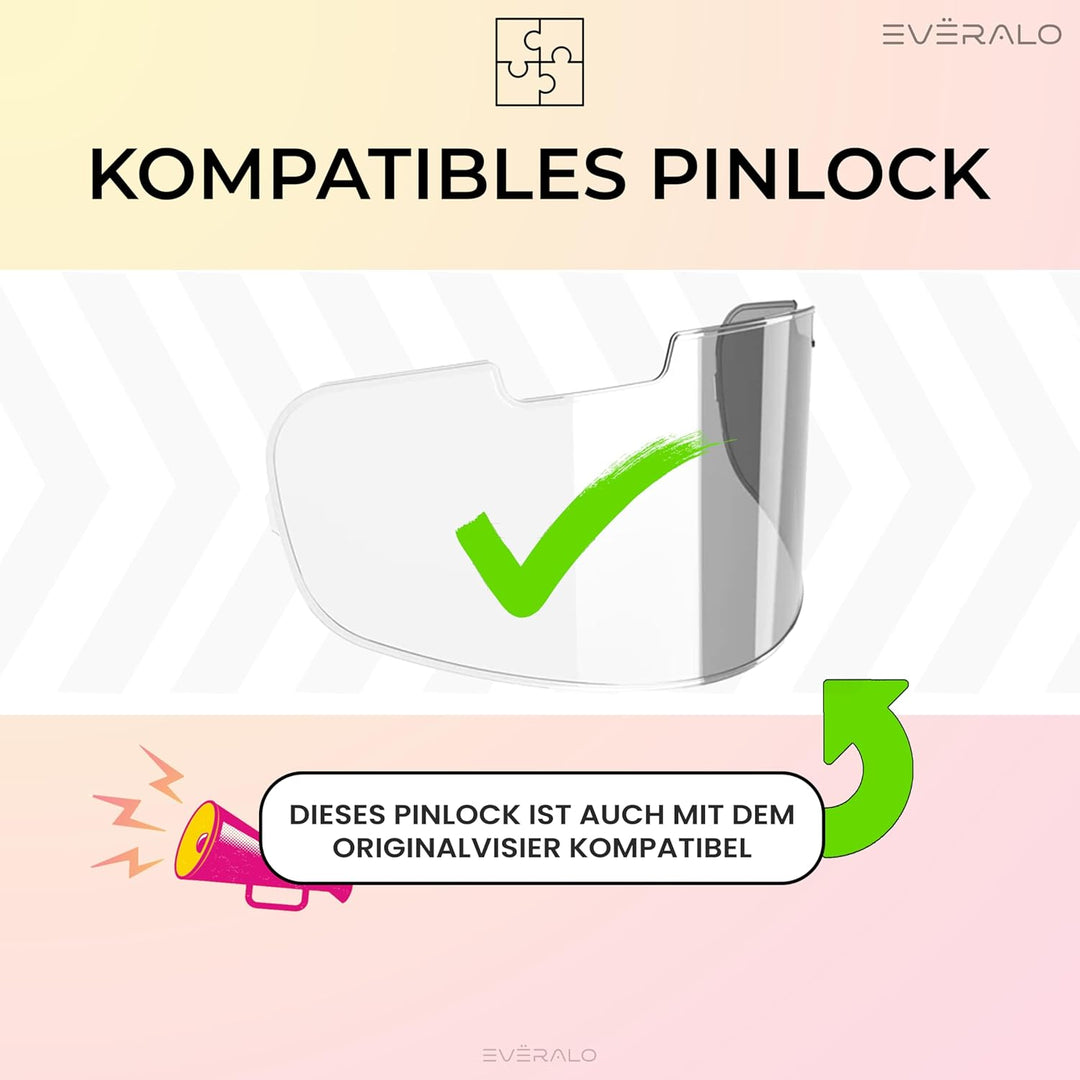Everalo Kompatibel mit Arai Rx7v Pinlock - Vas v - Chaser X - Rx7x - Quantum X - Signet X - Defiant
