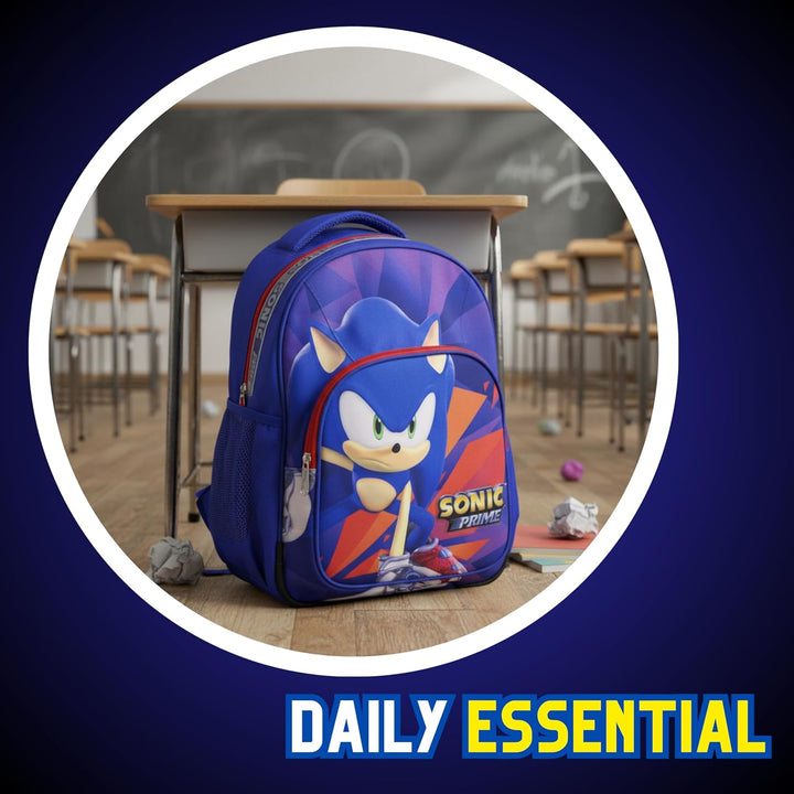 Sonic The Hedgehog Rucksack für Jungen, Kinderrucksack, Kinderturnbeutel, Schultasche, Sonic Prime R