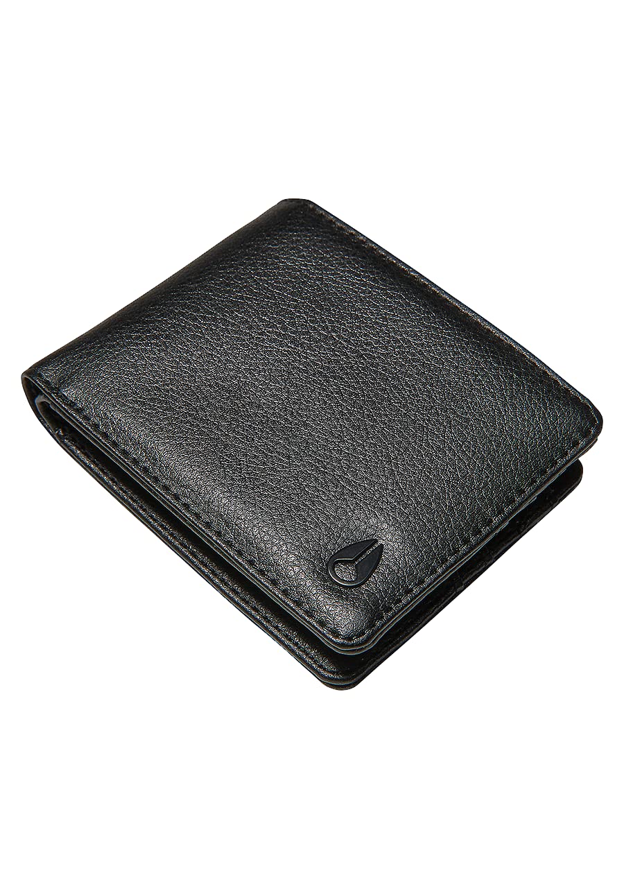 NIXON Pass Vegan Leather Wallet-Black Schwarz, Schwarz