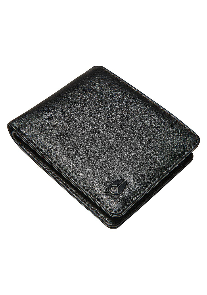 NIXON Pass Vegan Leather Wallet-Black Schwarz, Schwarz