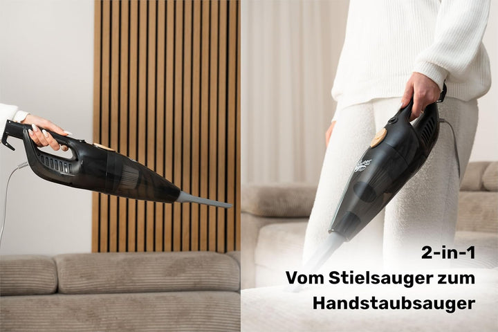 S12 Akku Staubsauger – 16 kPa Starker Handstaubsauger, Ultra-Leichter Stabstaubsauger 1,5 kg, 650 W,