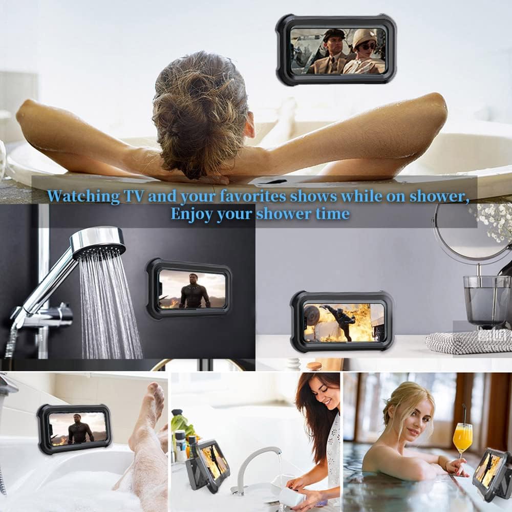 OOLYICO Dusch-Handyhalterung, um 480 ° drehbar, wasserdicht, mit Touchscreen, Duschzubehör, Guardian