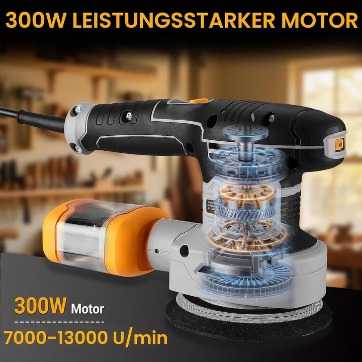 Multischleifer: DEKOPRO Deltaschleifer,Exzenterschleifer 125 mm un Schwingschleifer 3 in 1-6-Speed E