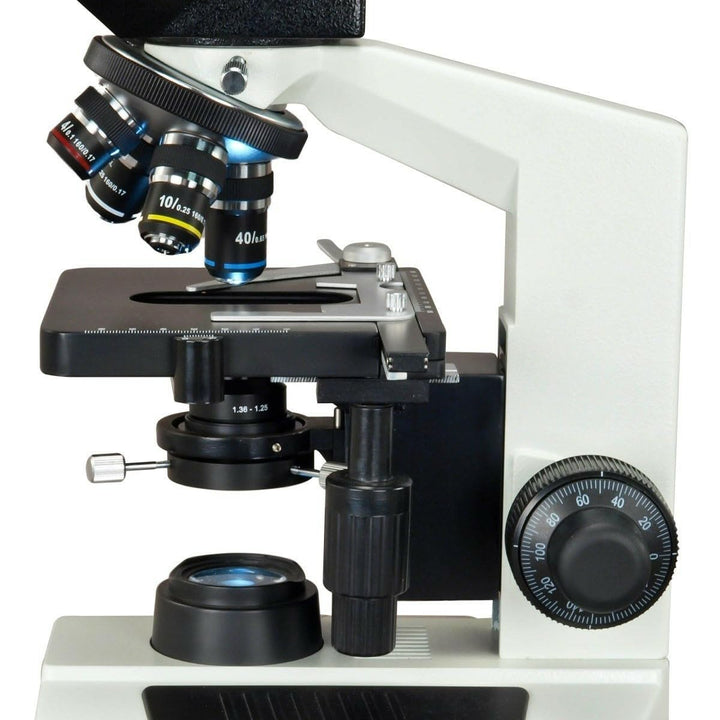 AmScope M837ZL-A191BD-C50U OMAX 40X-2500X 5MP Digital Advanced Oil NA1.25 Dunkelfeld-Trinokular-Comp