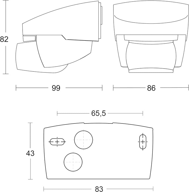 Steinel Bewegungsmelder IS 140-2 schwarz, 140° Bewegungsensor, max. 14 m Reichweite, Innen und Ausse