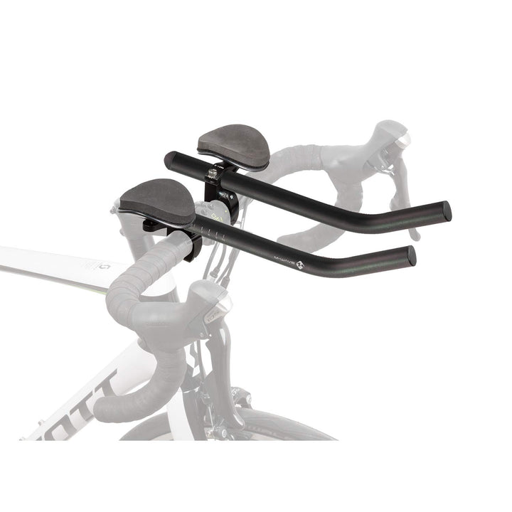 M-Wave AERO H Triathlon Aufsatz, aus leichtem Aluminium, gepolstert, für Lenker Ø 31,8 mm (bzw. 25,4