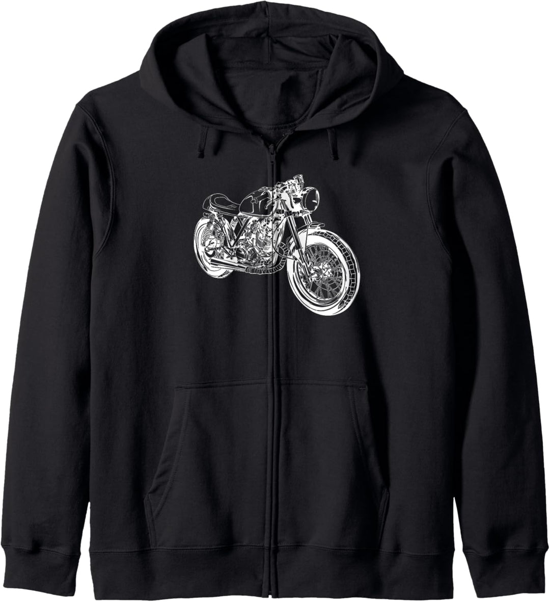 Vintage Custom Cafe-Racer Motorrad Kapuzenjacke