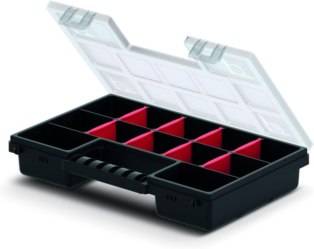 Mivos Doppelseitig Sortimentskasten 12” für Zubehör und Kleinteile - 2 seitig Sortimentsbox 287 x 18