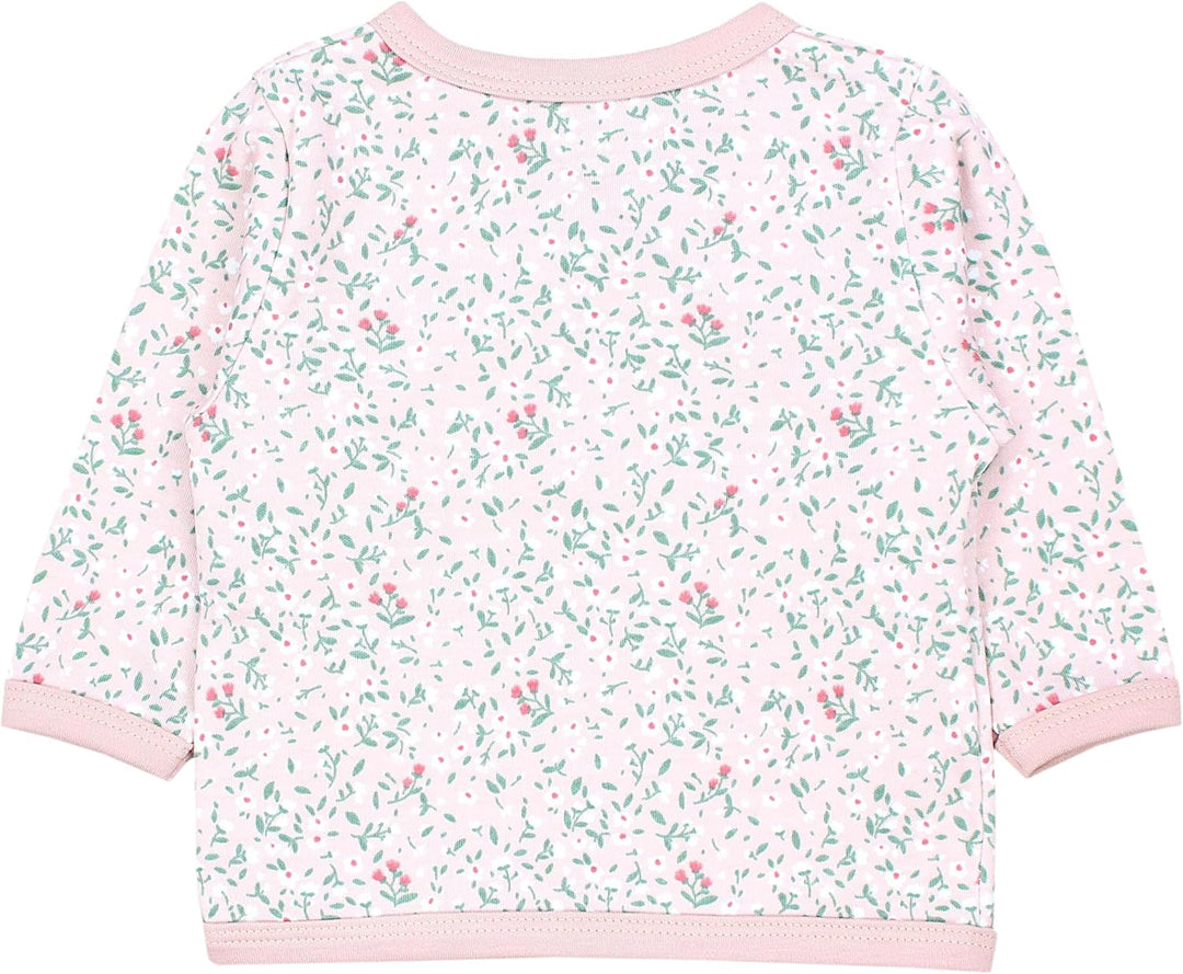 TupTam Baby Langarm Wickelshirt 5er Set aus Oeko-TEX zertifizierten Stoffen Unisex 50 Blumen Mix Gra