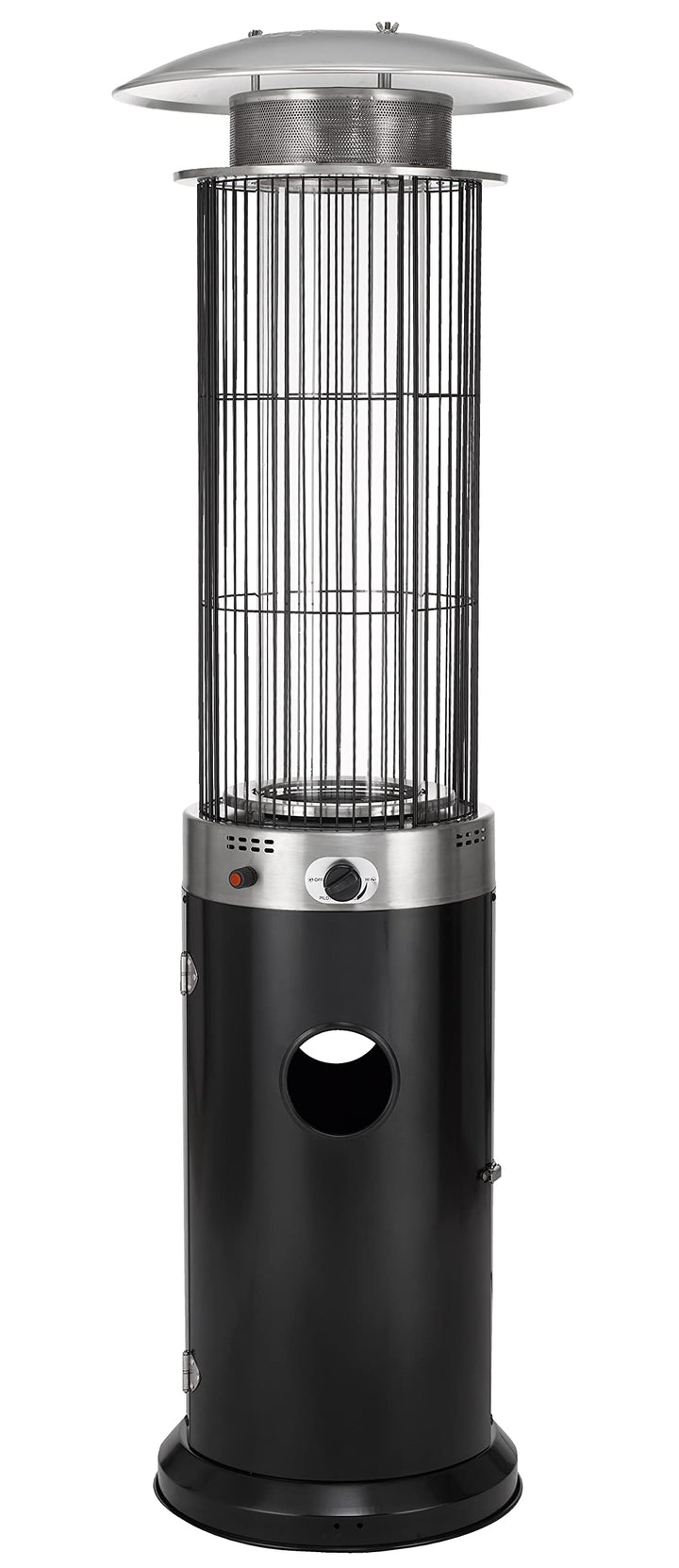 tepro Terrassenfeuer Ventura, Feuerschale, Feuerkorb für den Garten, schwarz/Silber, inkl. Regler un