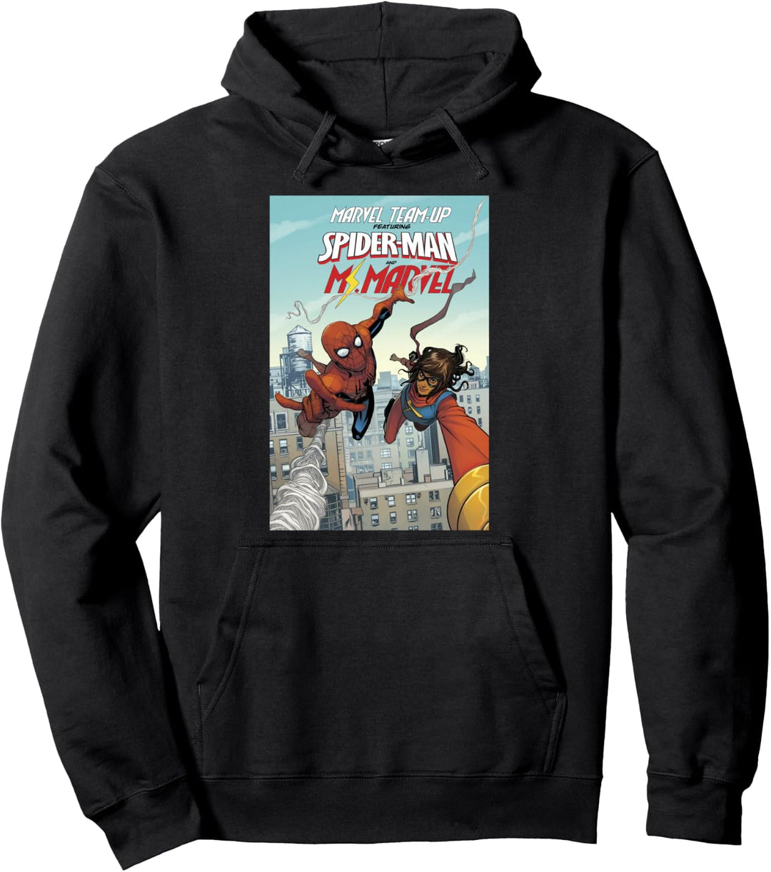 Marvel Team Up Spider-Man &amp; Ms. Marvel Comic Cover Pullover Hoodie