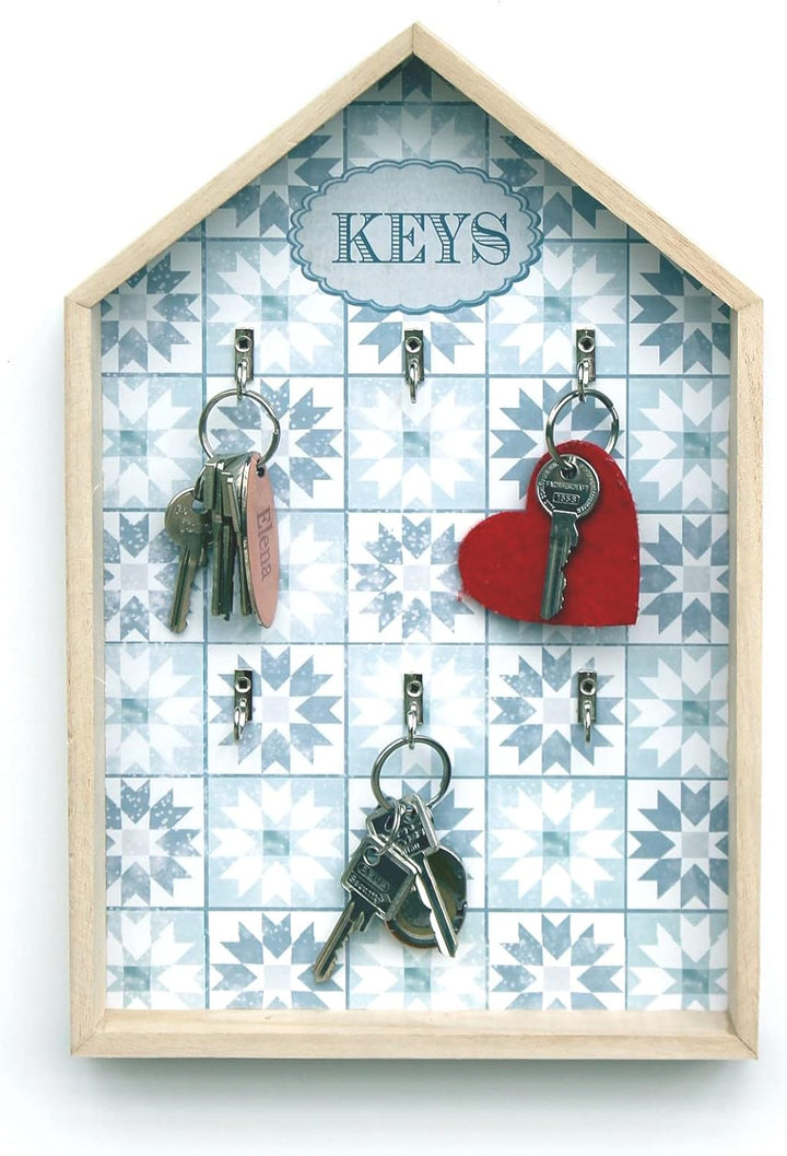 DENK Schlüsselkasten Weiss Holz Keys 32594 Schlüsselbox Schlüsselschrank Landhaus Vintage Shabby Chi