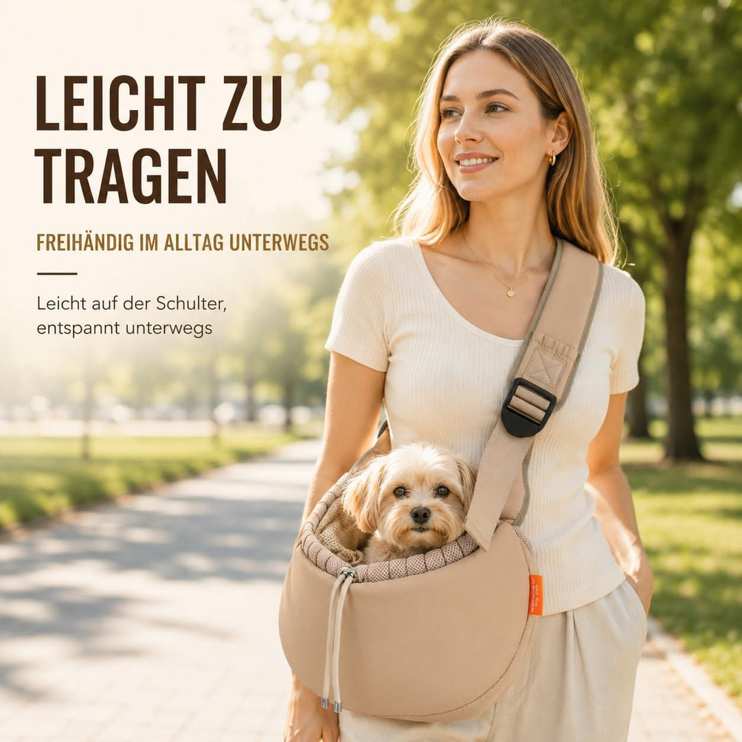 Hundetragetasche für kleine Hunde und Katzen bis 7 kg Khaki, Khaki