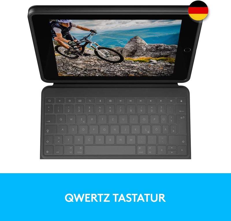 Logitech Rugged Folio für iPad (7., 8. und 9. Generation) – Schutzcase mit Smart Connector und strap