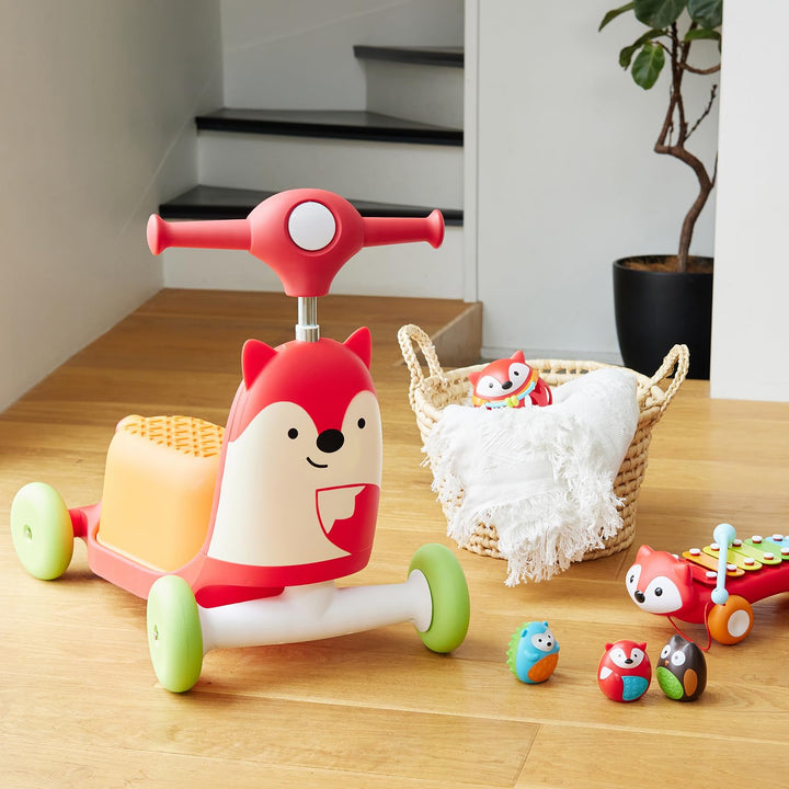 Skip Hop Zoo 3-in-1-Aufsitzspielzeug – Fuchs, mehrfarbig, Gross, Fuchs
