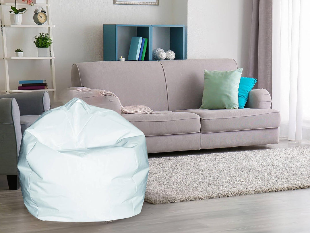Dmora Eleganter Sitzsack, weisse Farbe, Masse 65 x 50 x 65 cm Bianco, Bianco
